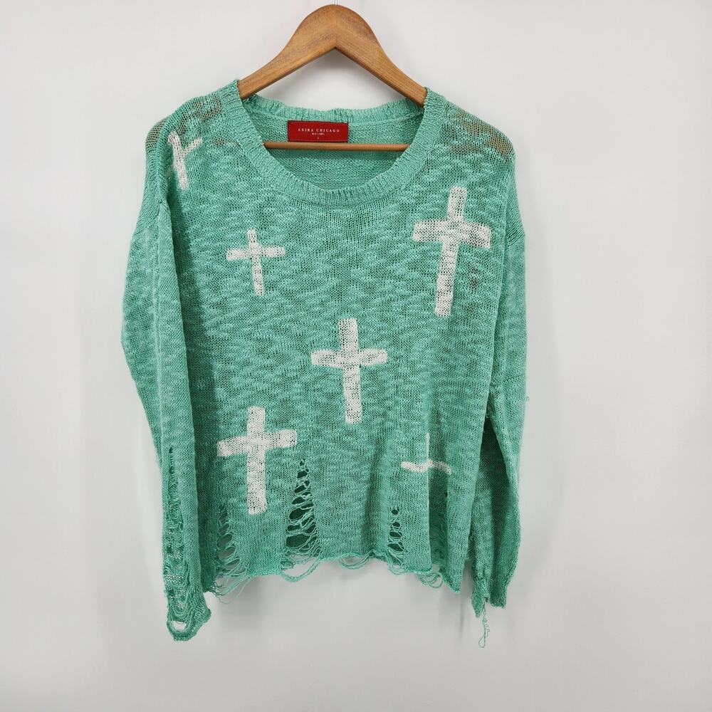 Akira Chicago Women's Small Pullover Sweater Distressed